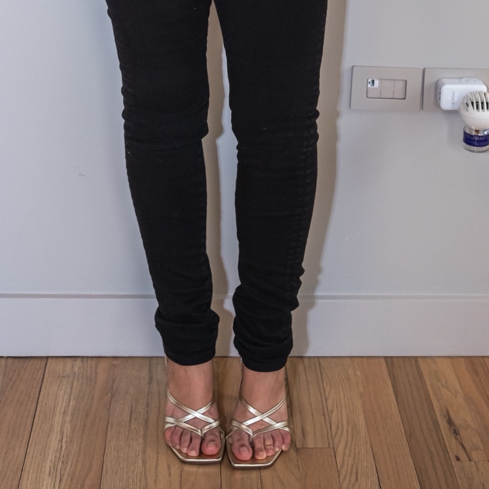 Metallic Strappy Heels